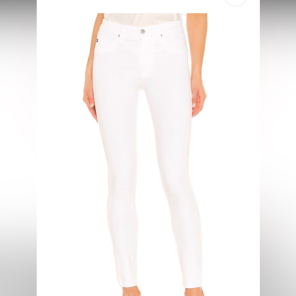 AG Farrah High Rise Skinny Jean in White